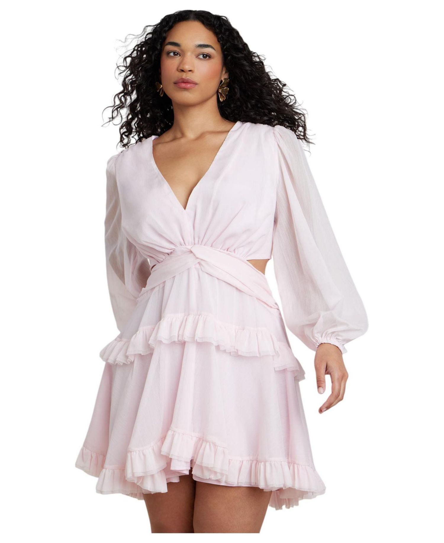 Women's x PatBO Puff-Sleeve Ruffle Mini Dress