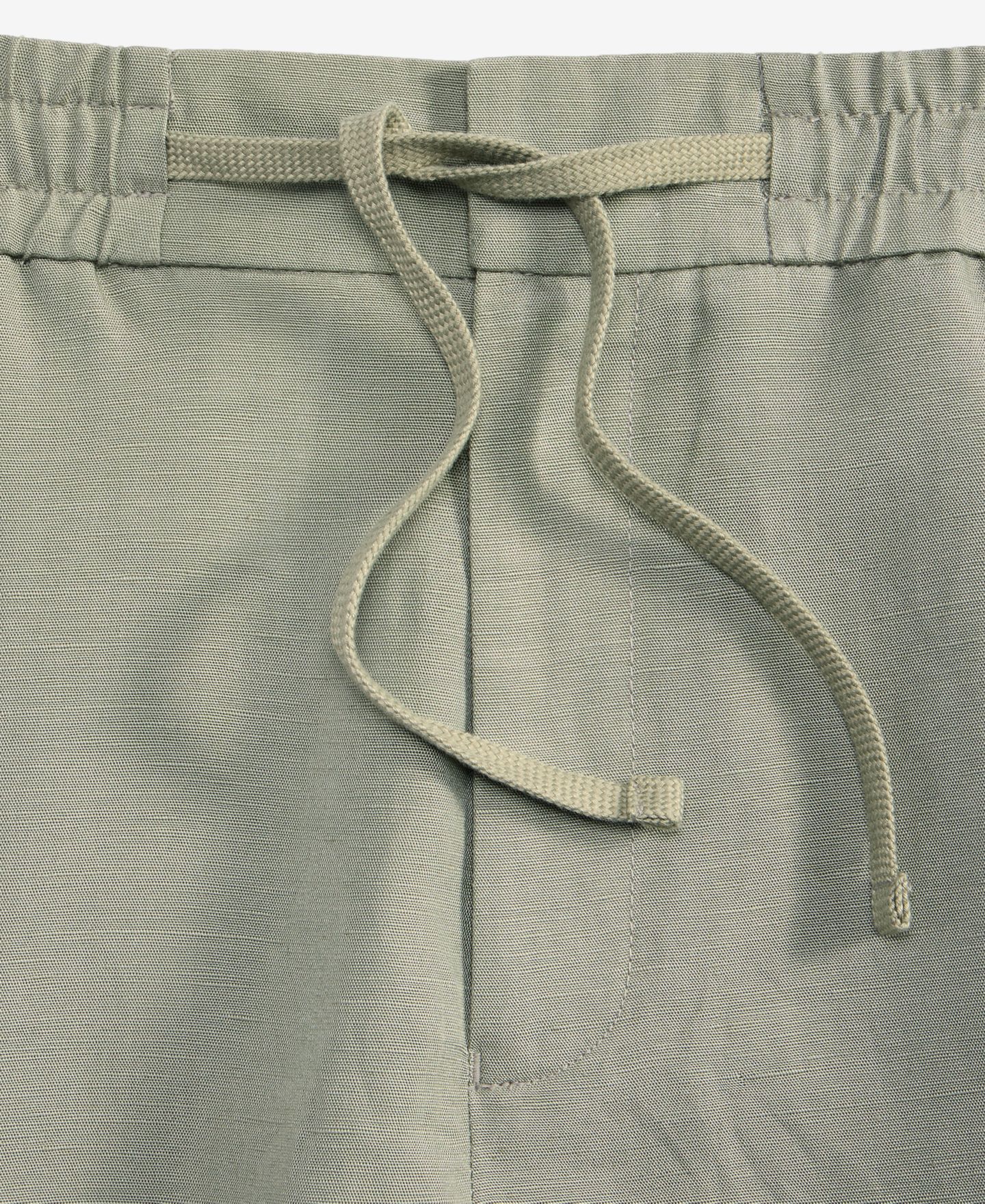 Мужские брюки Alfani Lightweight Linen Drawstring, цвет: Зелёный — фото 5