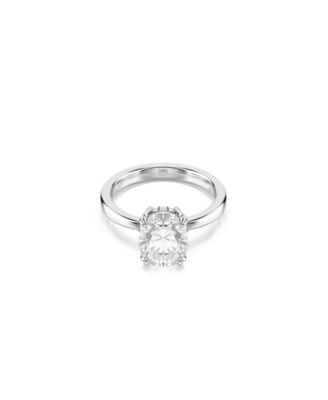 Swarovski Silver-Tone Plated Stilla Cocktail Ring - White