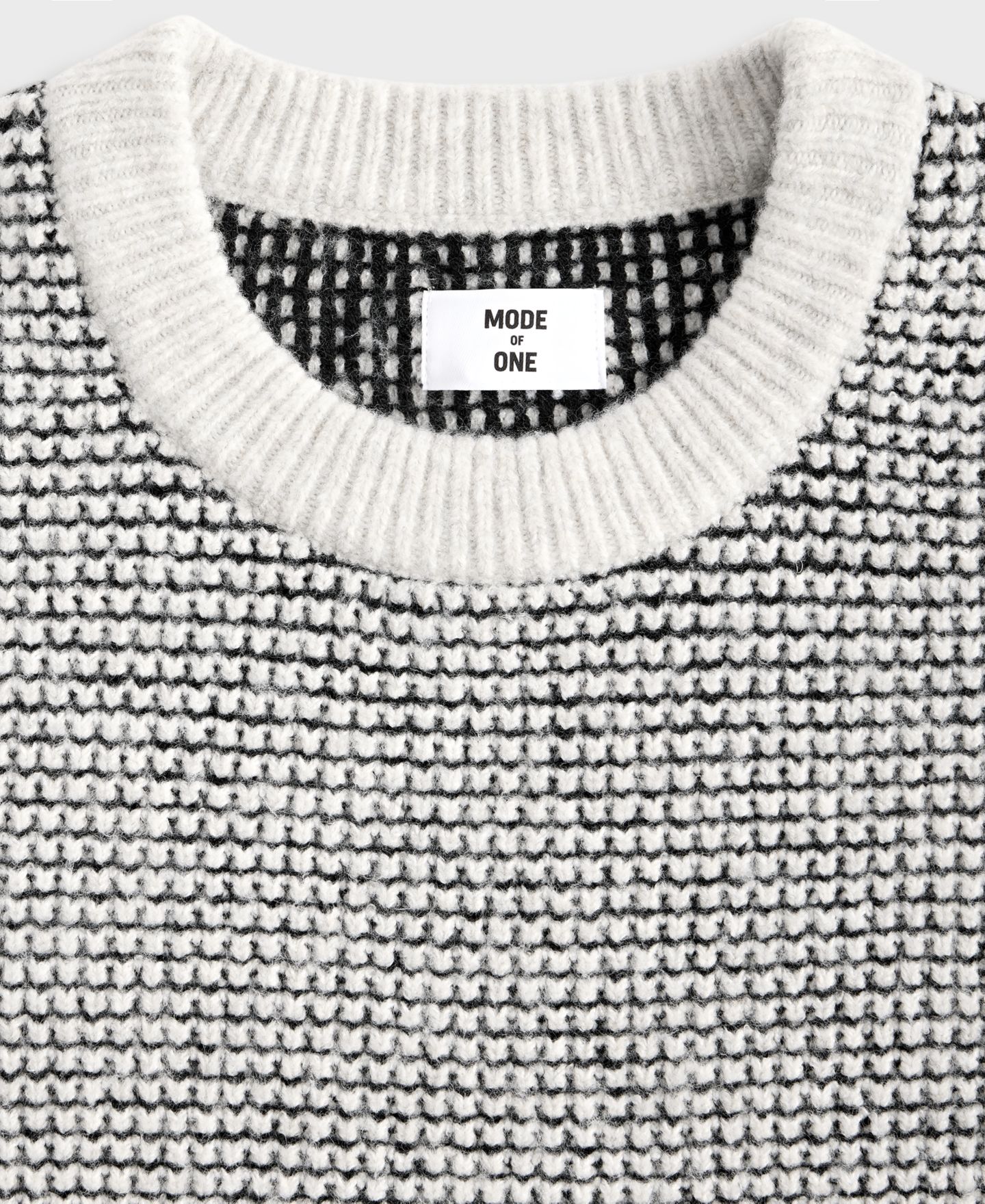Мужской свитер Mode of One Long-Sleeve Waffle-Knit, цвет: Глубокий чёрный — фото 5