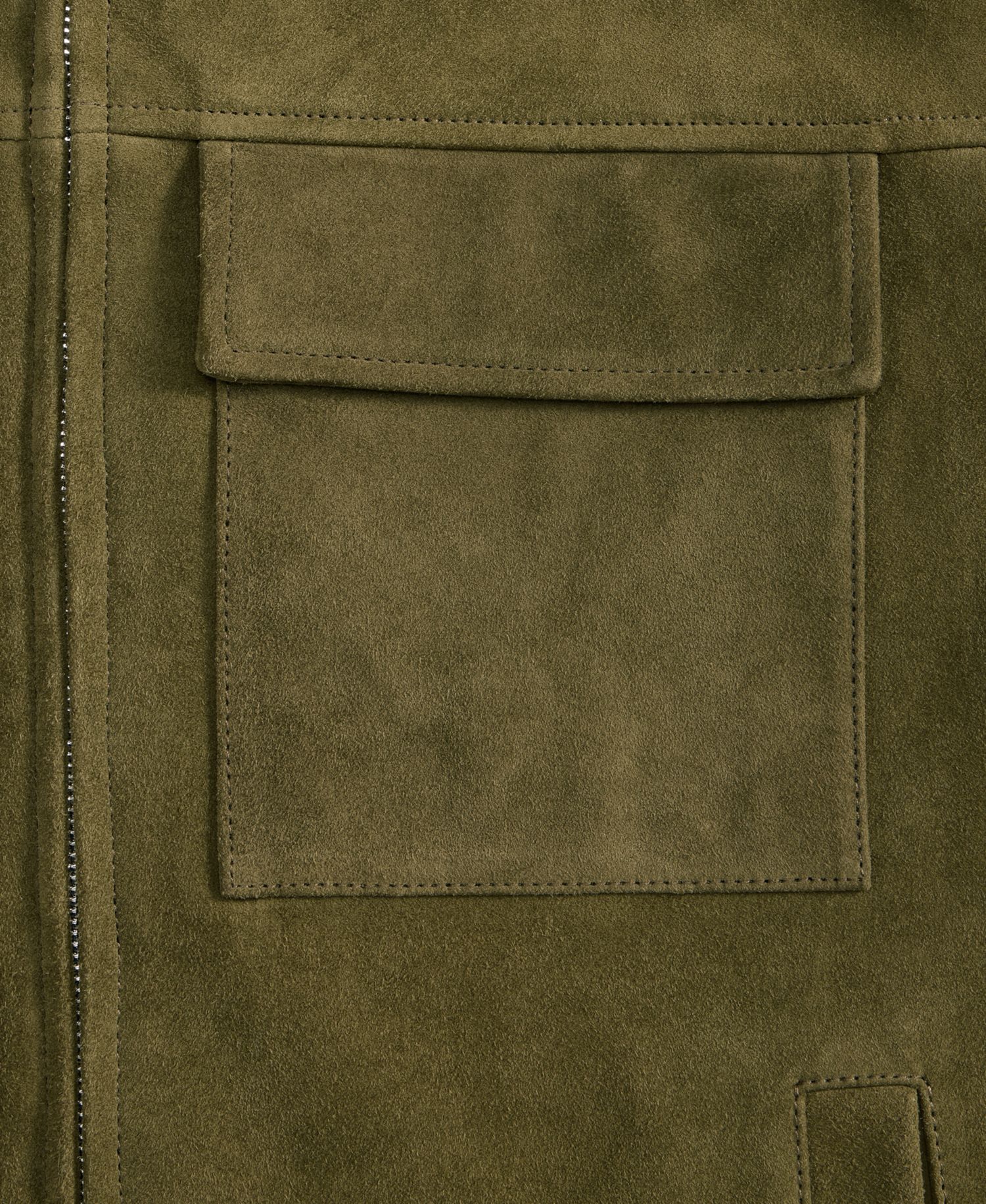 Men's Two Pocket Faux Suede Jacket