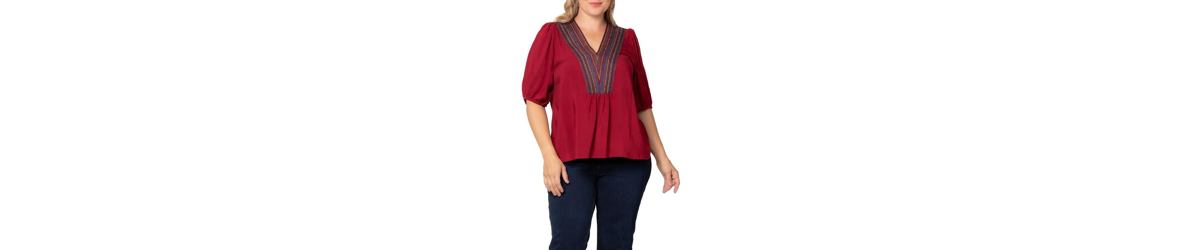 Kiyonna Plus Tacoma Trim Neckline Top