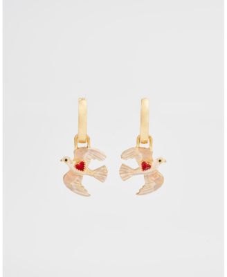 Love Dove Huggie Earrings