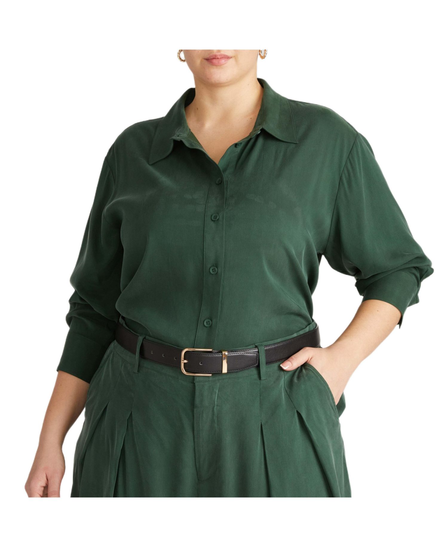 Plus Sizes Cooling Stretch Cupro Artist Women's Shirt