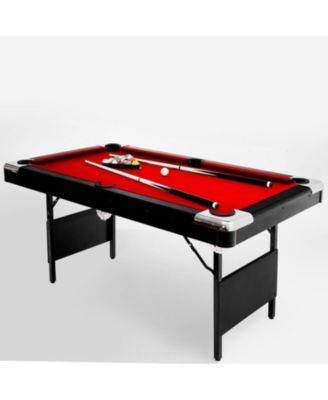 7FT Foldable Pool Table Set, Billiard Table with Full Accessories, Portable Game Table for Basement Family Game Room