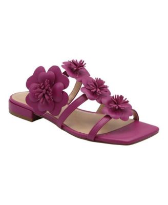 Womens Caralynn Floral Flat Sandal