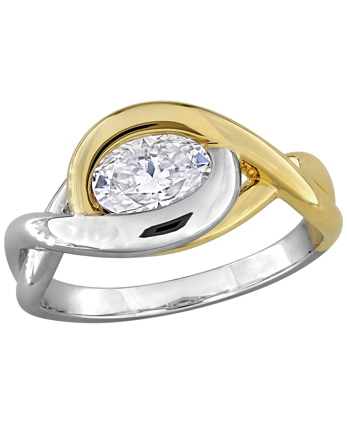 Macy's Lab-Grown Moissanite (1 ct. t.w.) Ring Sterling Silver