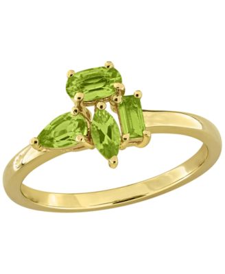 Peridot (3/4 ct. t.w.) Ring in 18k Gold-Flash-Plated Sterling Silver
