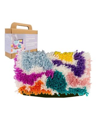Textured Cosmetic Bag Latch Hook DIY Kit for Beginners