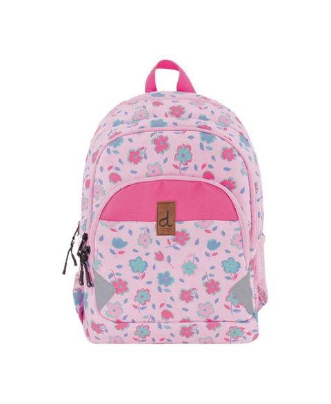 Рюкзак Deux par Deux Flowers Compact Functional для девочек, цвет: Розовый с принтом