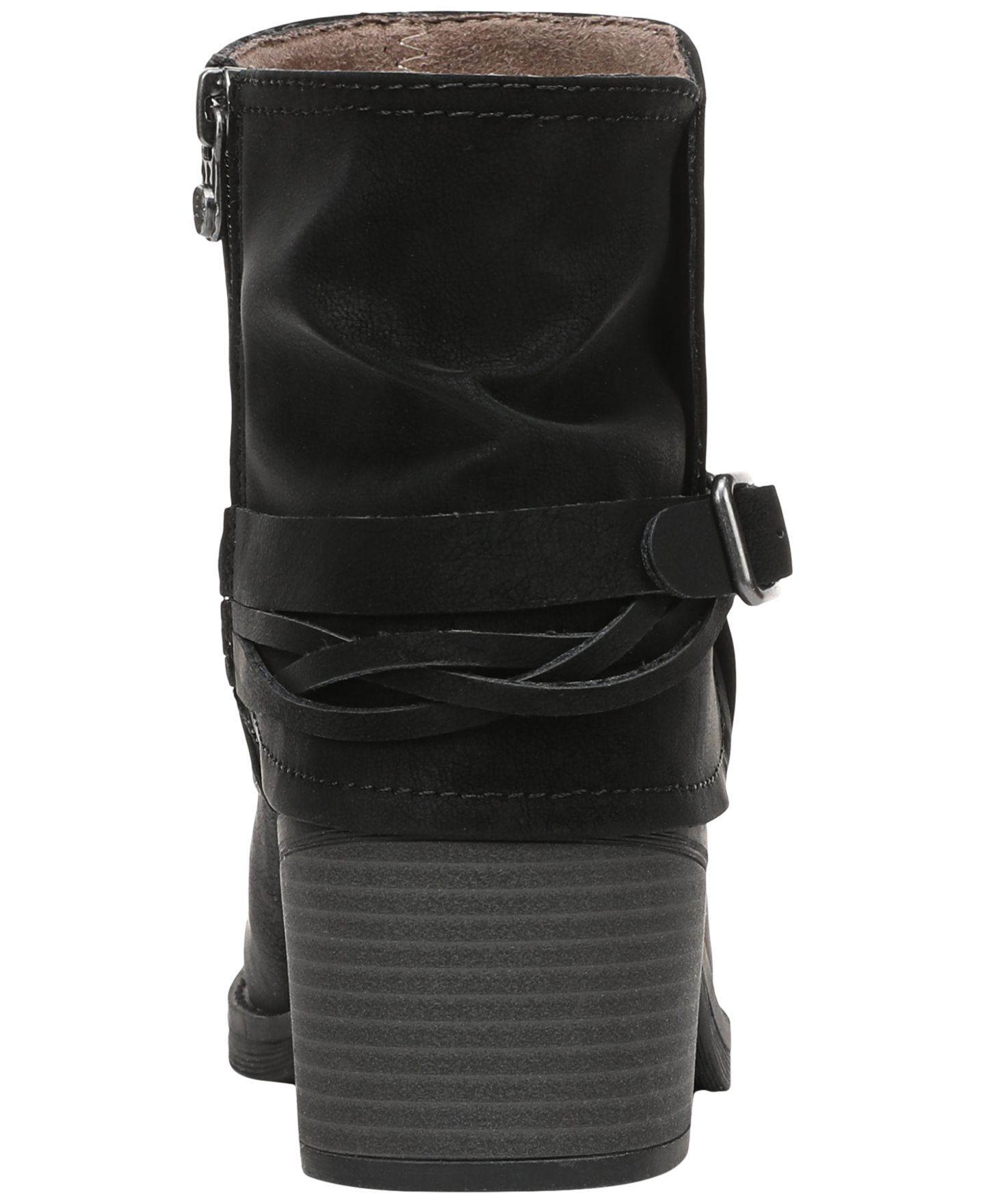Женские ботинки Blowfish Malibu Marta Rugged Short Booties, цвет: Чёрная искусственная кожа — фото 3