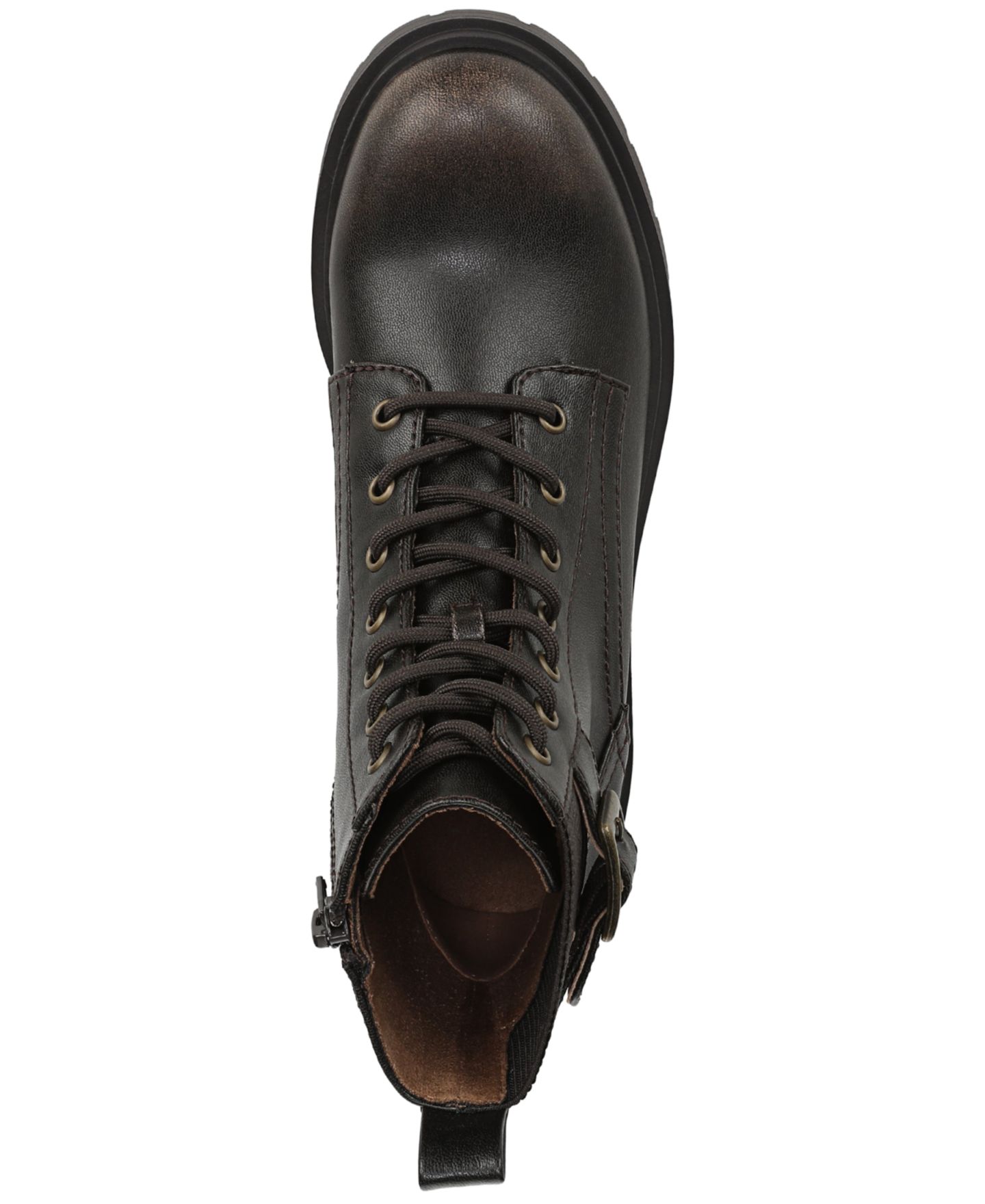 Женские ботинки Blowfish Malibu Del Mar Lace-Up Short Booties, цвет: Шоколадная искусственная кожа — фото 4