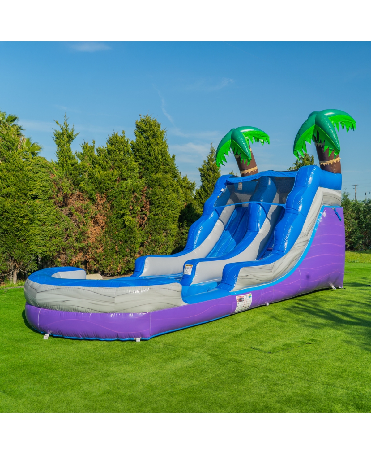 Pop Jump Tropical 23' Waterslide with Pool