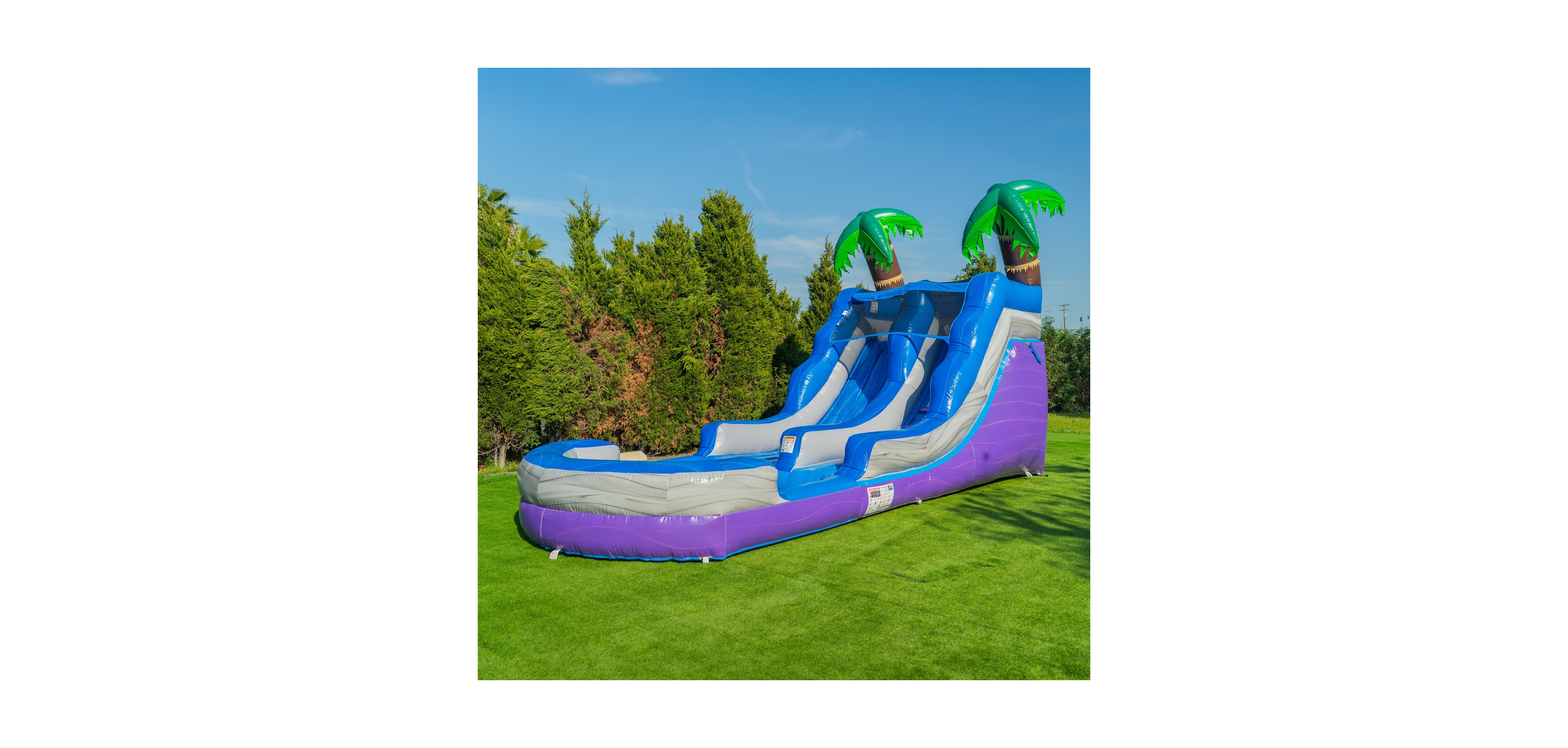 Pop Jump Tropical 23' Waterslide with Pool