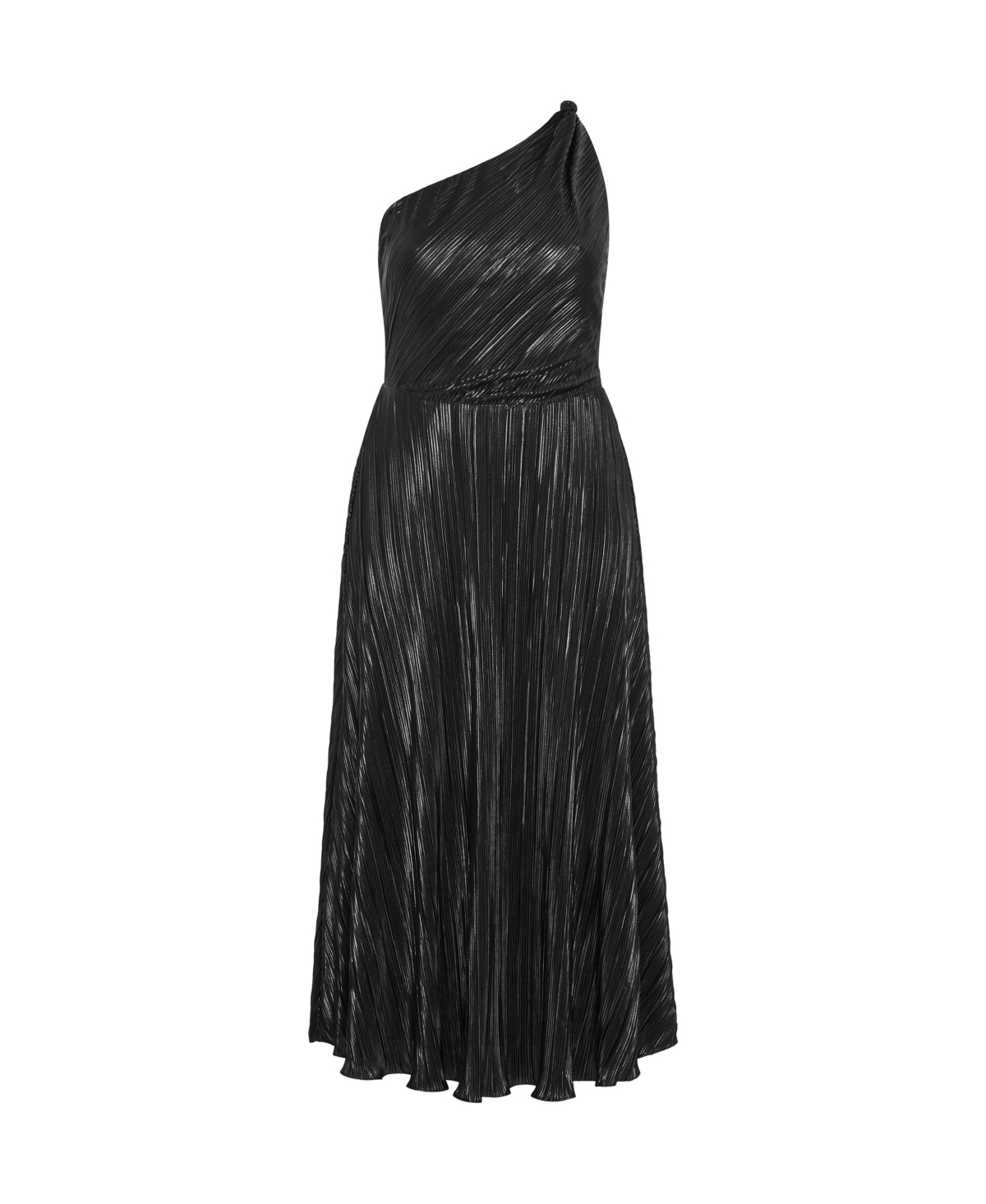 City Chic Plus Kamila One Shoulder Metallic Dress
