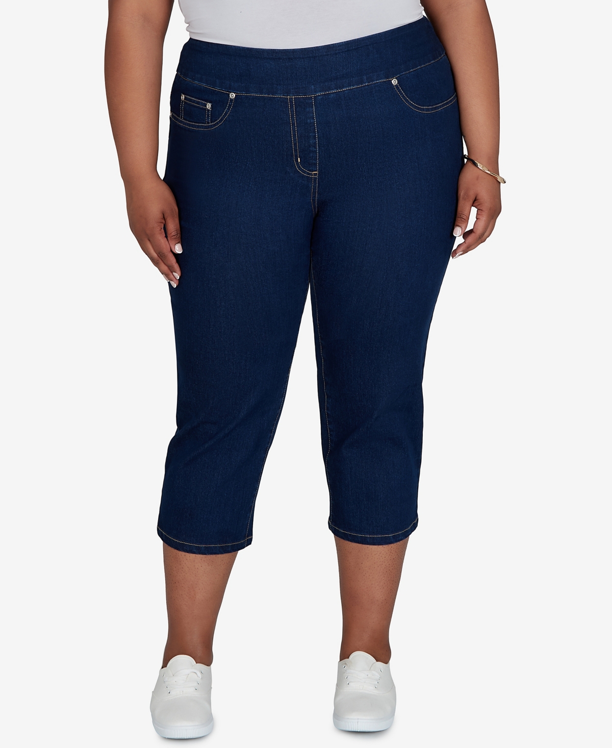 Hearts Of Palm Plus Extra Stretch Denim Capri Pants