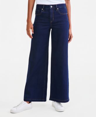 Petite High-Rise Wide-Leg Jeans 