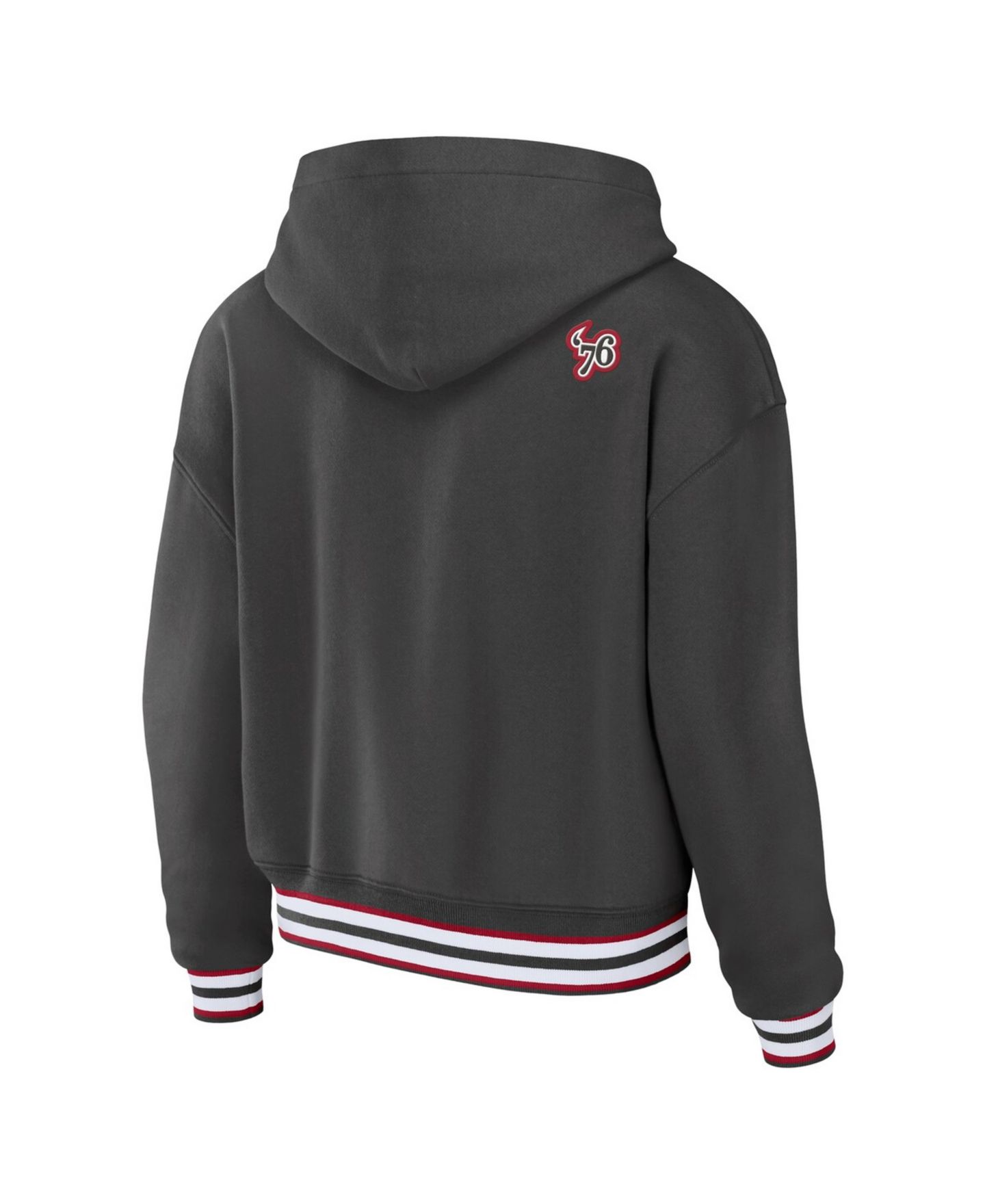 Женское худи WEAR by Erin Andrews Pewter Tampa Bay Buccaneers Lace-Up Pullover — фото 2