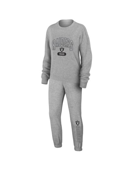 Женский комплект Wear by Erin Andrews Las Vegas Raiders: футболка и брюки, большой размер
