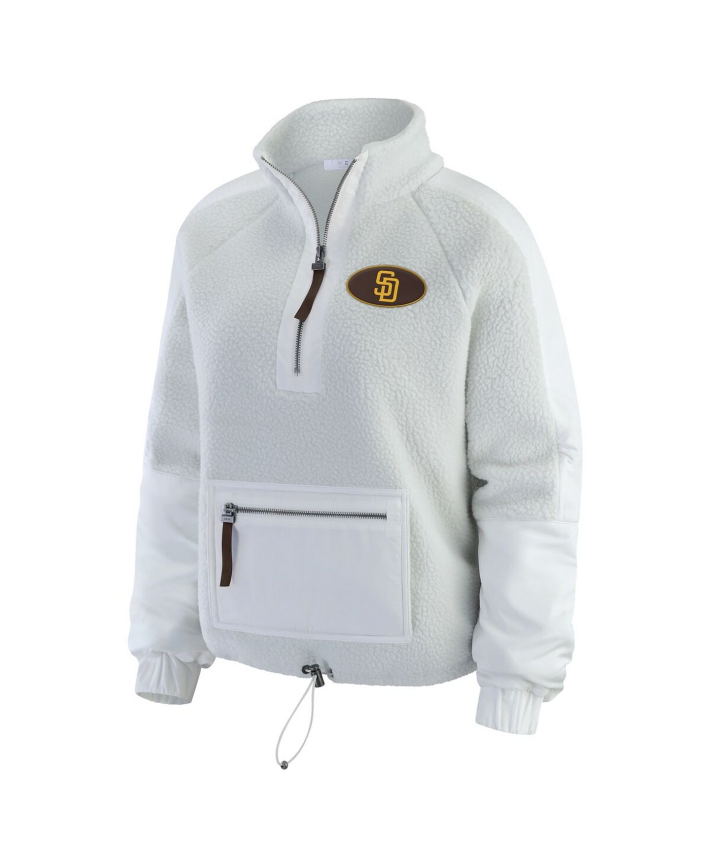 Женская куртка WEAR by Erin Andrews Gray San Diego Padres Polar Fleece Quarter-Zip — фото 2