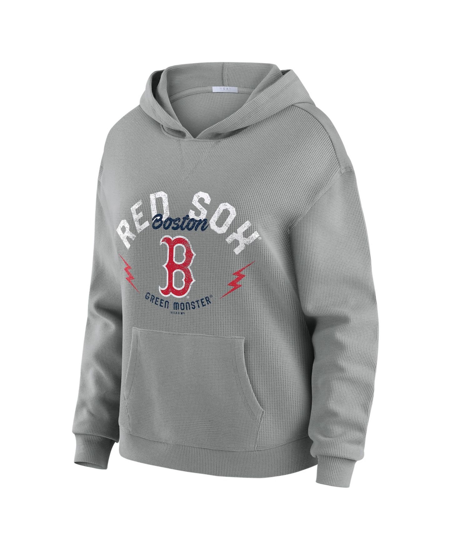 Женский комплект Wear by Erin Andrews Boston Red Sox: вафельный худи и брюки, серый — фото 2