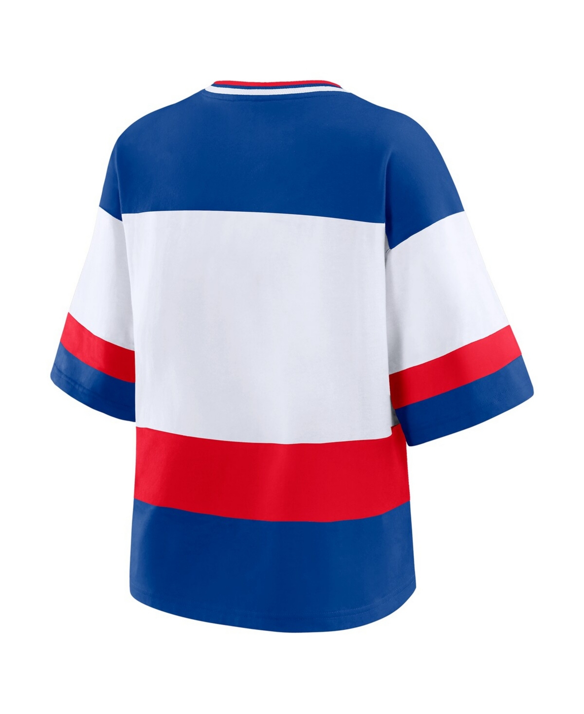 Wear by Erin Andrews Women's Blue/White New York Rangers Jersey Style T-Shirt