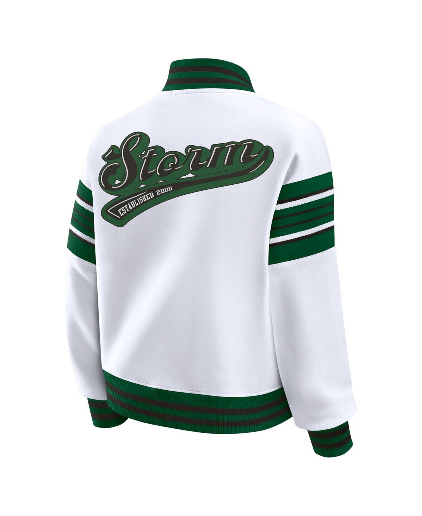 Женская куртка WEAR by Erin Andrews White/Green WNBA Full-Snap Fleece Sweatshirt — фото 3