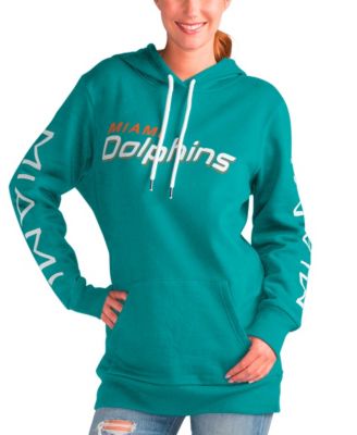 Women's Aqua Miami Dolphins Extra Inning Pullover Hoodie