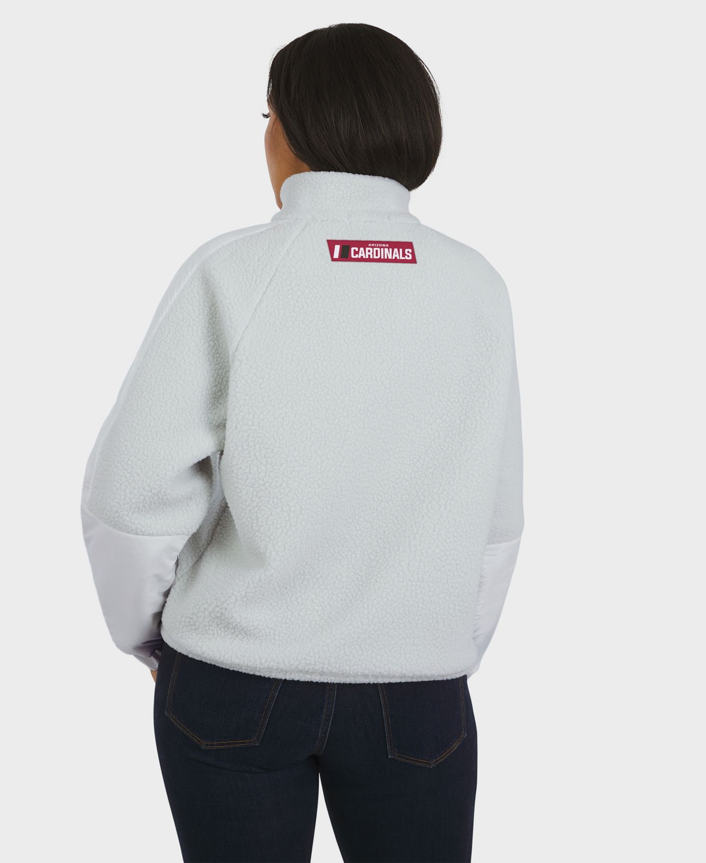 Женская куртка WEAR by Erin Andrews White Arizona Cardinals Polar Fleece Half-Zip — фото 5
