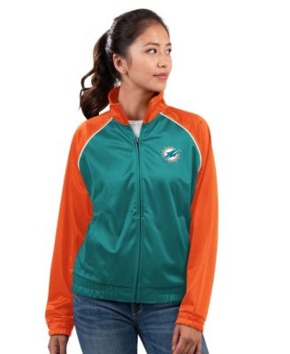 Women's Aqua Miami Dolphins Replay Full-Zip Track Jacket