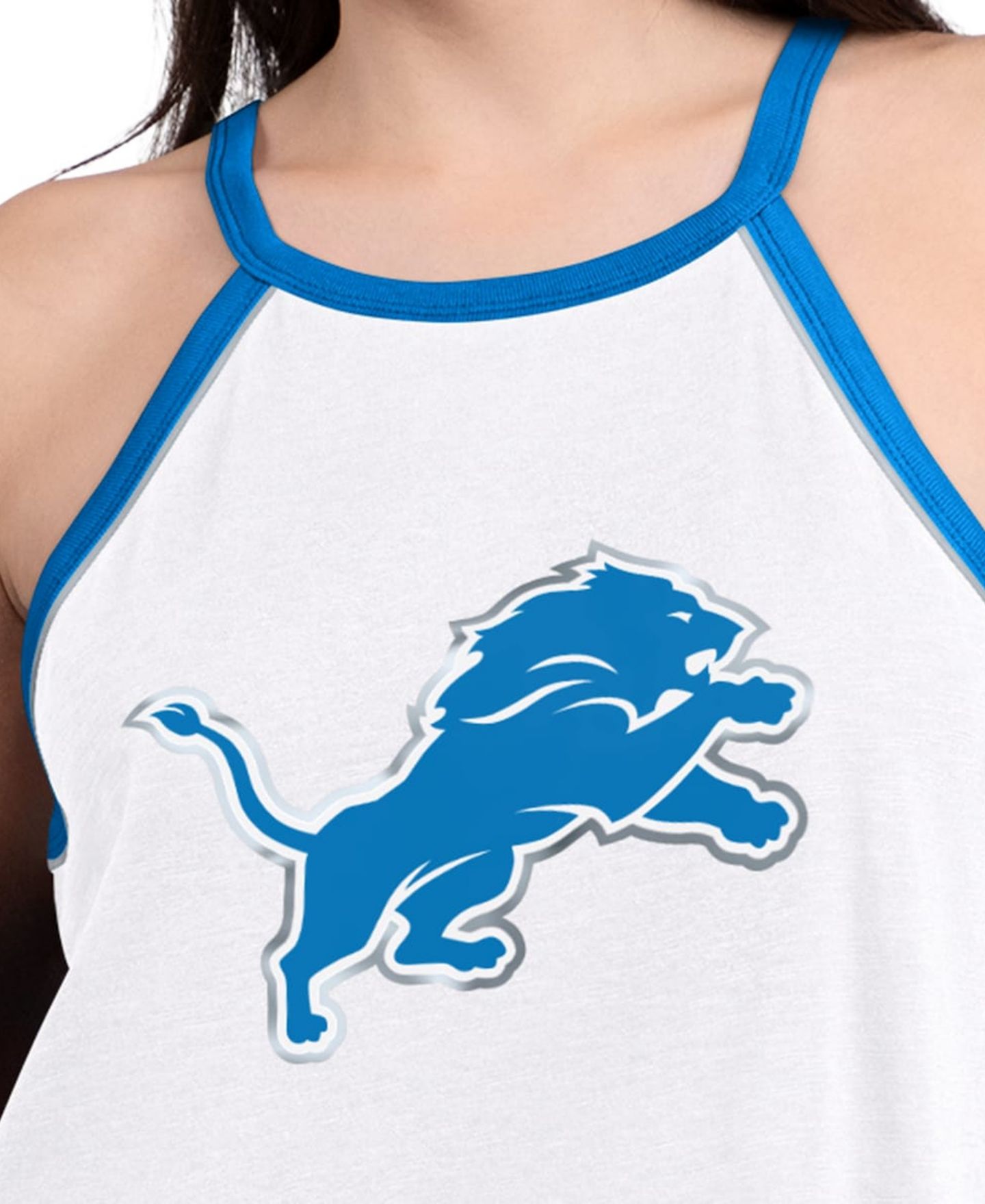 Женский топ G-III 4Her by Carl Banks White Detroit Lions Redemption Win Slub — фото 3