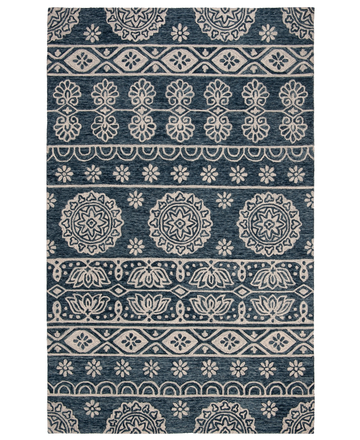 Lauren Ralph Lauren Lauren Ralph Lauren LRL6607M 8'X10' Area Rug - Blue, Ivory