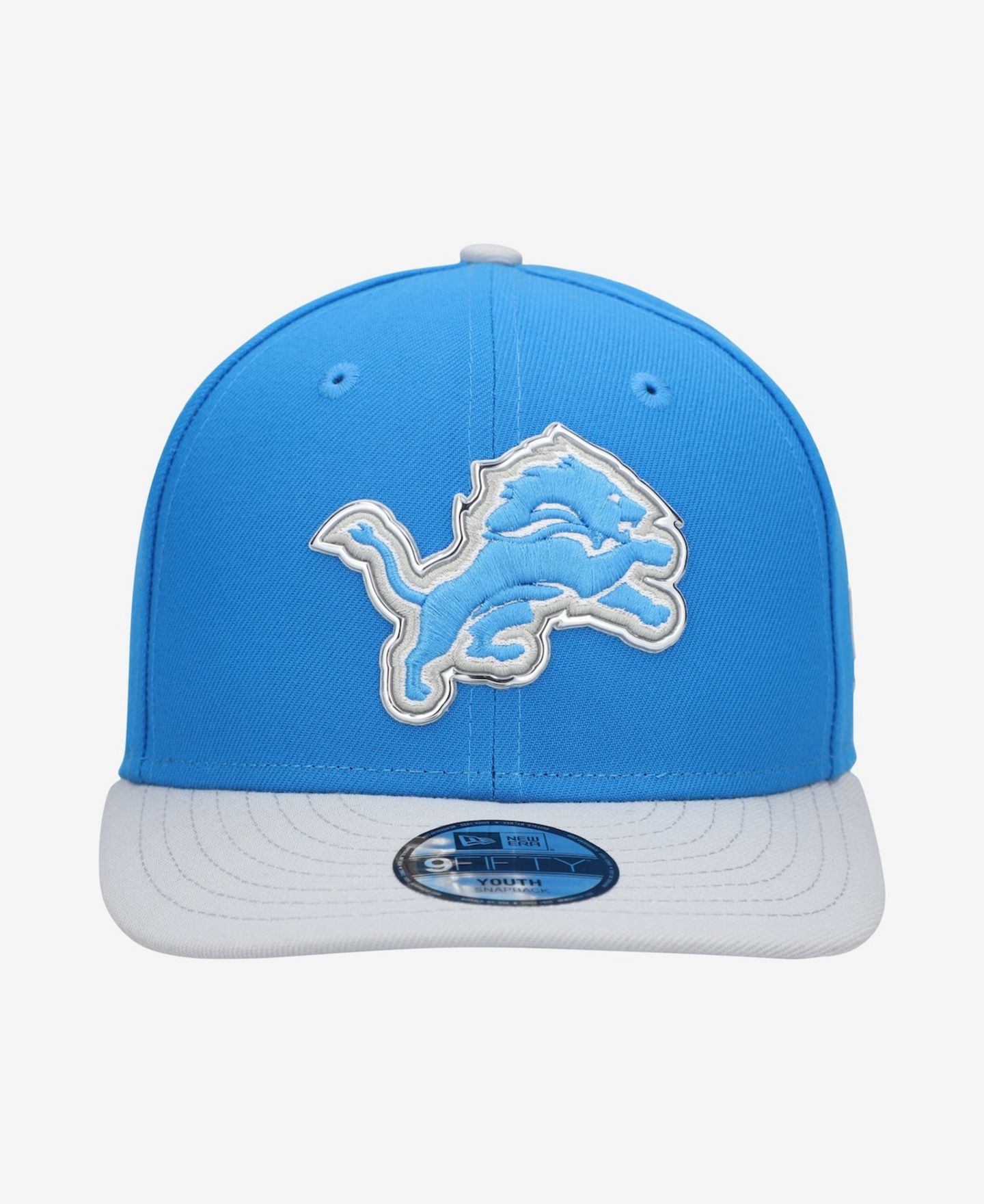 Детская кепка New Era Blue/Silver Detroit Lions 2026 NFL Draft Pre-Curved 9FIFTY Snapback Hat — фото 2