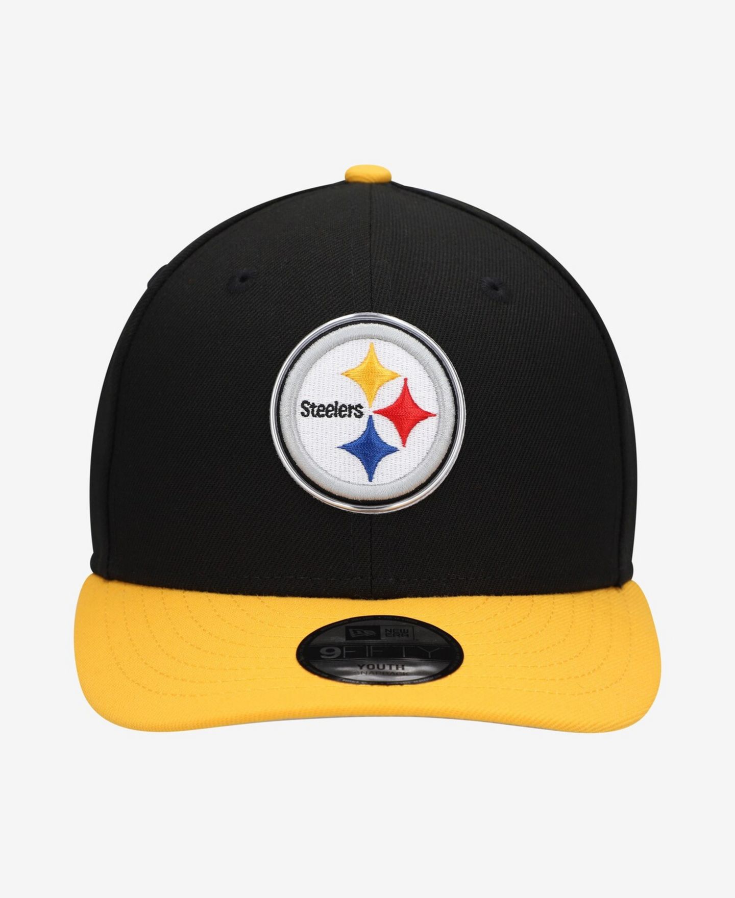 Детская кепка New Era Black/Gold Pittsburgh Steelers 2026 NFL Draft Pre-Curved 9FIFTY Snapback Hat — фото 2