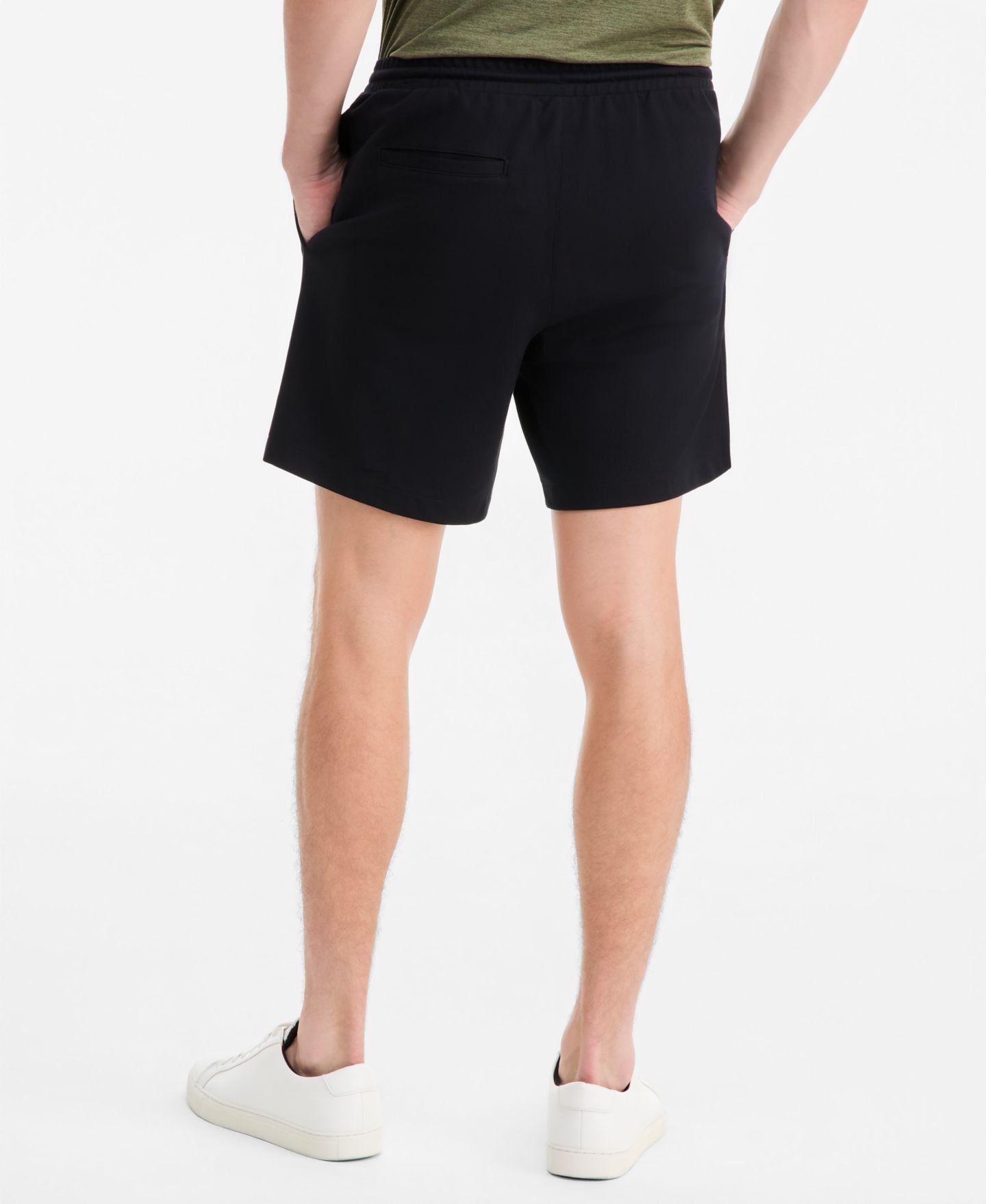 Мужские шорты Alfani Athluxe Ponte Knit, цвет: Глубокий чёрный — фото 2