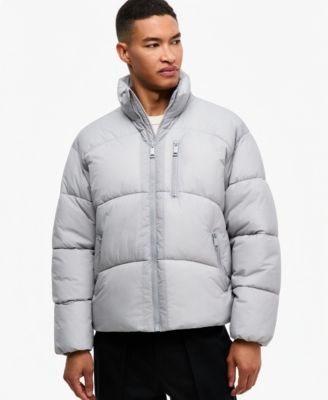 Men's Horizontal-Quilted Relaxed-Fit Puffer Jacket