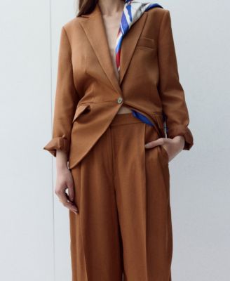 Women's Straight-Fit Suit Pants