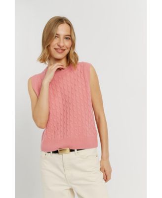 Chinti and Parker Women's Pure Cashmere Cabled Tank