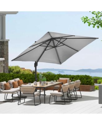 Heavy Duty Aluminum Cantilever Patio Umbrella, 360degree(s) Rotating Offset