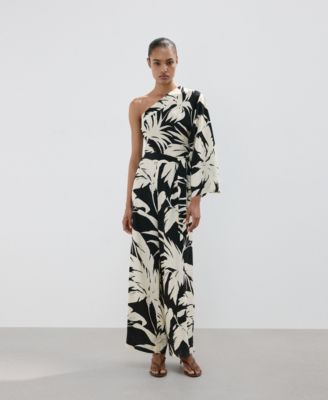 Women's Asymmetrical Flared-Sleeve Jumpsuit