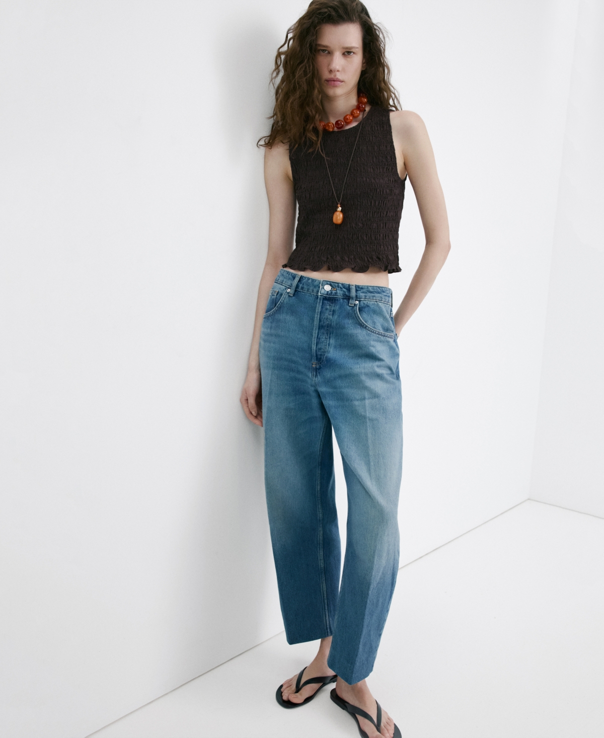 Mango Women's Terry Cotton Top