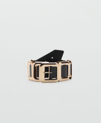 Women's Square Design Leather Belt