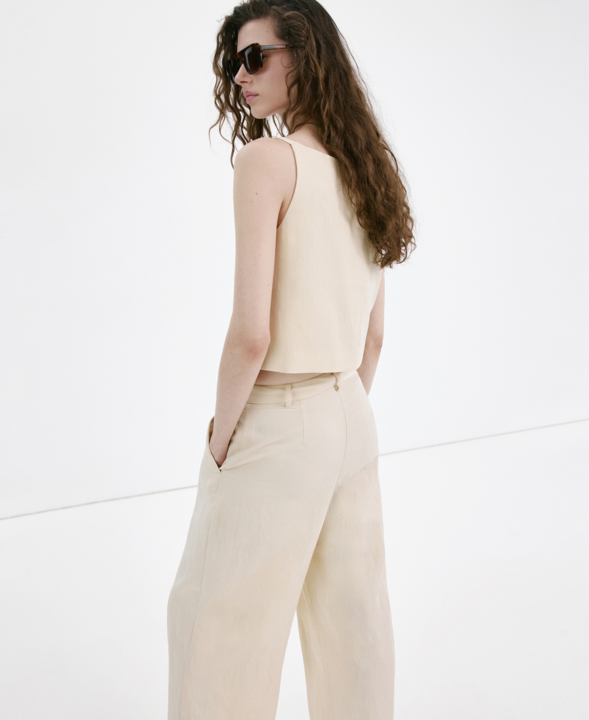 Mango Women's Lyocell Button Top