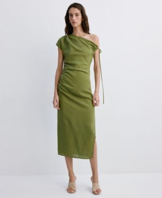 Women's Side Ruched Asymmetric Dress