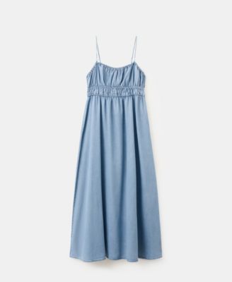 Women's Lyocell Ruched Denim Dress