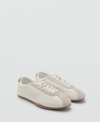 Women's Contrasting Panel Leather Sneakers