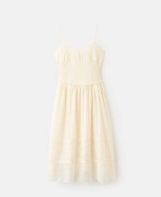 mango white embroidered dress Mango + Embroidered Cotton Dress