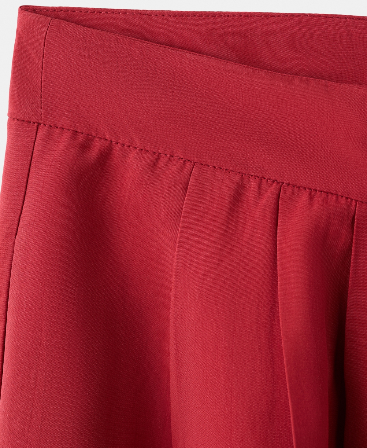 Mango Straight Lyocell Pants In Red
