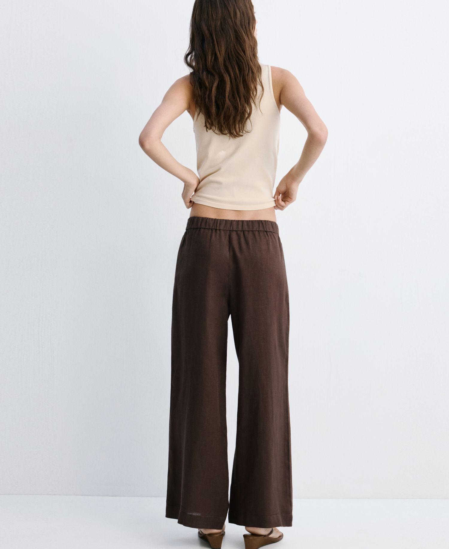 Women's Buttons Linen Pants