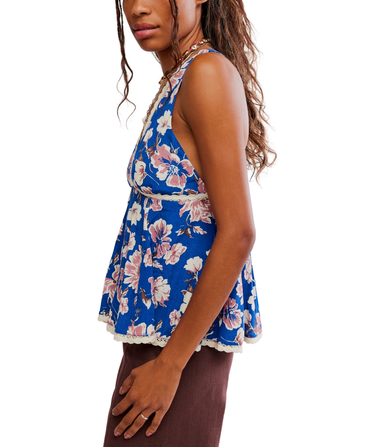 Free People Women's Rome Printed V-Neck Tank Top